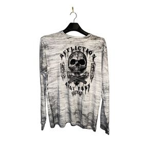 Affliction Born Fast Live Free Long Sleeve T-Shirt Size XL